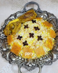 رشته پلو با گوشت