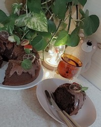 کیک نسکافه گردویی