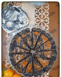 کیک قهوه گردویی فول شکلاتی