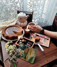 کیک کاراملی گردویی