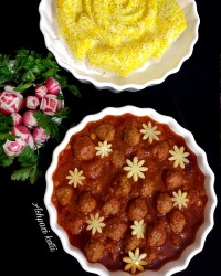 خورشت قیمه با گوشت قلقلی