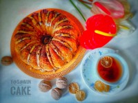 کیک نسکافه گردویی