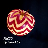 اولین حکاکی من روی میوه