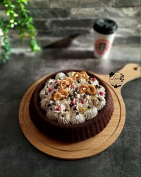 کیک شکلاتی با کرم پنیری