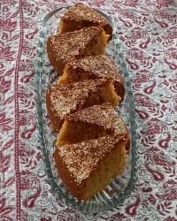 کیک پرتقالی با شکرسرخ