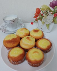 کاپ کیک کرمدار نارگیلی