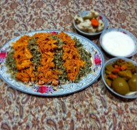 پلو شوشتری با مرغ