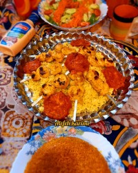 جوجه حلزونی با برنج و ته دیگ طلایی