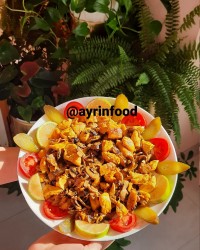 خوراک قارچ و مرغ