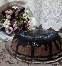 کیک با آب سرد