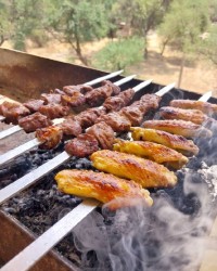 کباب چنجه بره مزه دار شده