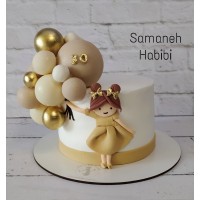 کیک دختر بادکنکی