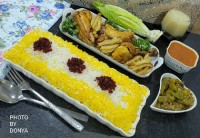 زرشک پلو با مرغ اونم وسط خونه تکونی