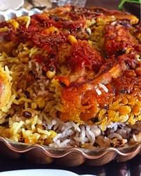 پلوی لوبیا چشم بلبلی