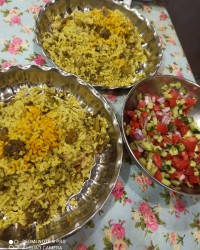 باقالی پلو وفرنی وسط خونه تکونی