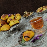 شیرینی دانمارکی (گل محمدی)
