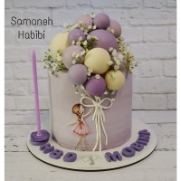 کیک دختر بادکنکی