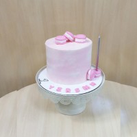 کیک صورتی