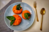 تزیین سالاد الویه به شکل نارنگی