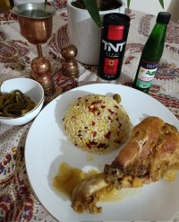 زرشک پلو با بوقلمون ?