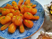 بامیه با شربت زعفرونی