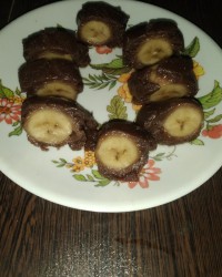 رولت حلوای موزی دو رنگ