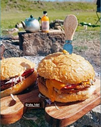 همبرگر آتیشی (خونگی)