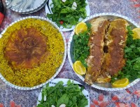 سبزی پلو باماهی