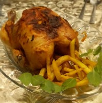 مرغ وژله ودلمه
