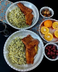 سبزی پلو با ماهی