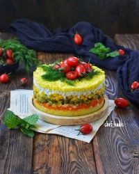 سالاد روسی لایه ای