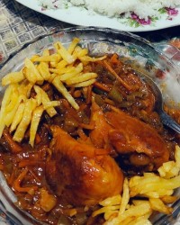 خورشت لوبیا سبز با مرغ