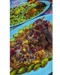 چلو گوشت ورق بزن،دستور کپشن