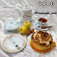 کیک سیب و دارچین شقایق پز (کپشن)مهم