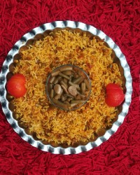 لوبیا پلو با ترشی لوبیا سبز خونگیم
