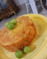 کیک پرتقالی با سس گاناش