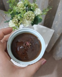 کاپ کیک تک نفره با سس کارامل