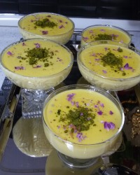 فرنی با آرد برنج