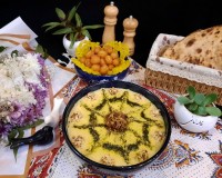 حلیم بادمجان بامرغ سفره افطار