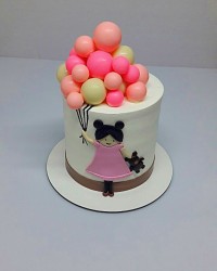 کیک دخترونه بادکنکی