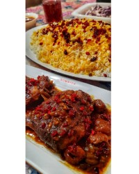 مرغ وآلو اناردون ورق بزنید