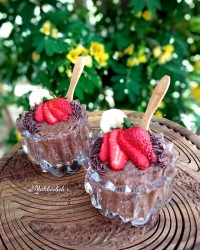 پودینگ موز و بیسکویت
