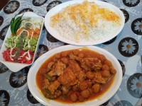 خورشت آلو نهار امروزمون.