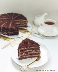 کیک کافی شاپی شکلاتی