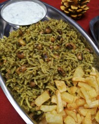 لوبیا پلو با شوید