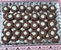 شیرینی مینیاتوری گردو شکلاتی