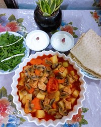 تاس کباب قارچ