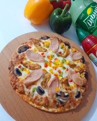 پیتزا قارچ و مرغ