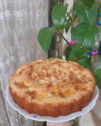 کیک اسلایسی سیب و دارچین تابه ای