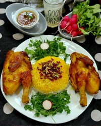 اکبر جوجه با سس مخصوص